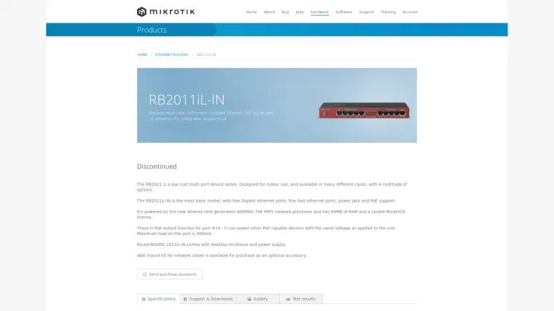 Homepage of RB2011iL-IN