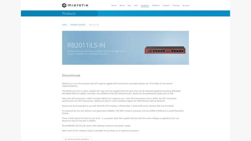 Homepage of RB2011iLS-IN