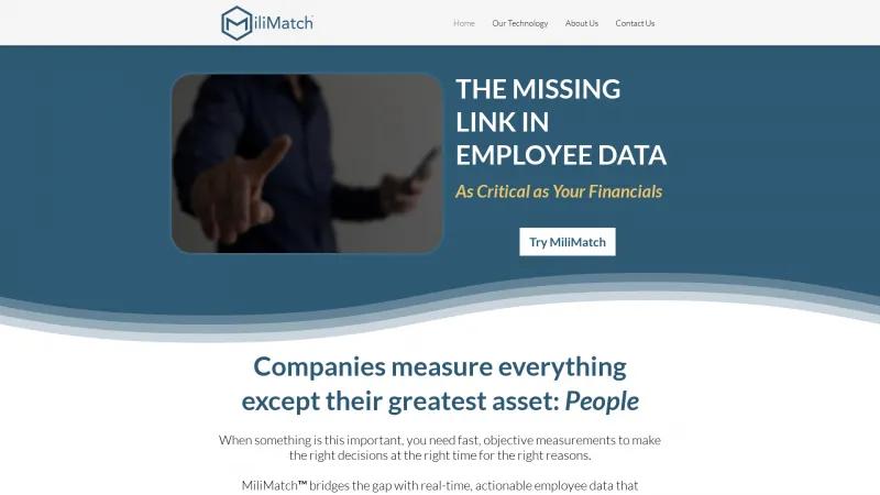 Homepage of MiliMatch