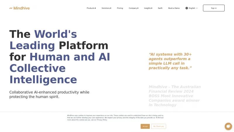 Homepage of Mindhive