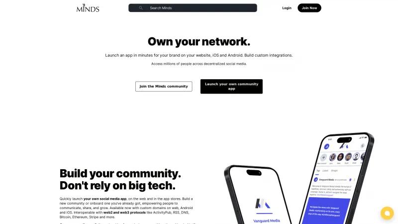 Homepage of Minds