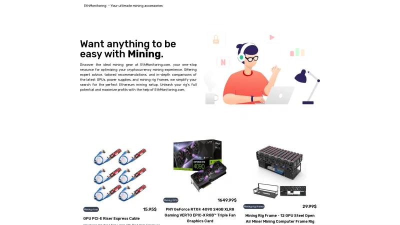 Homepage of MinerMonitoring