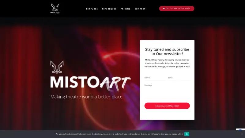 Homepage of Misto ART