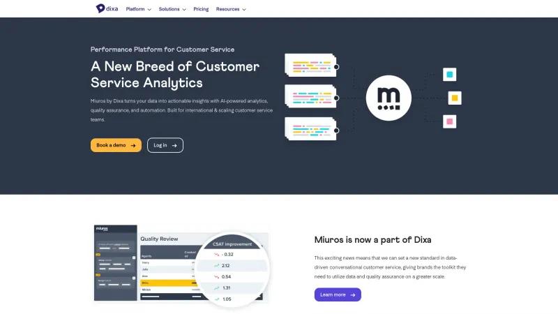 Homepage of Miuros