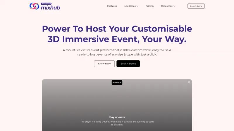 Homepage of Mixhubb