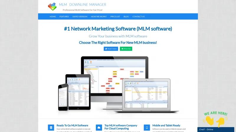 Homepage of MLM Downline manager