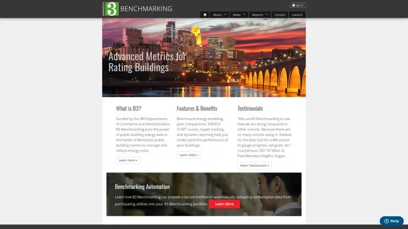 Homepage of B3 Benchmarking