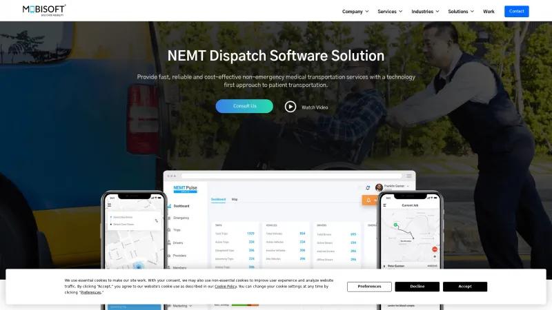 Homepage of Mobisoft NEMT