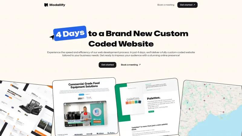 Homepage of Modallify