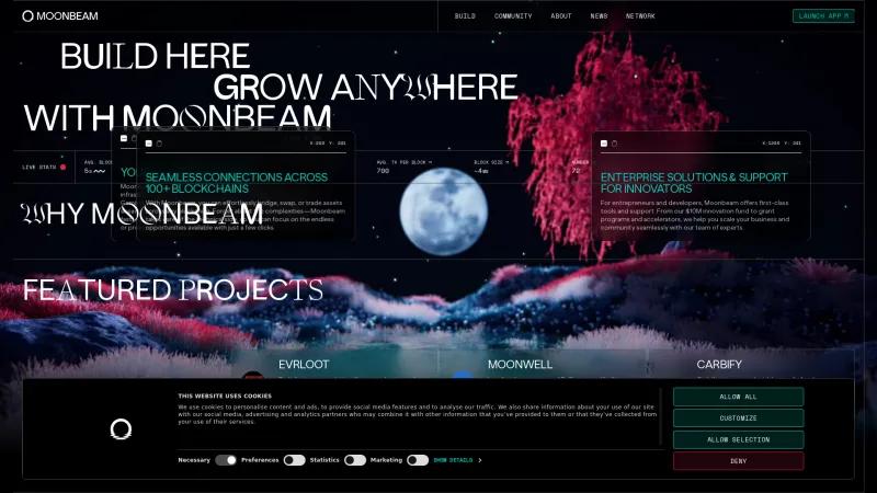 Homepage of Moonbeam