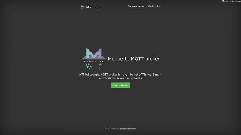 Homepage of Moquette