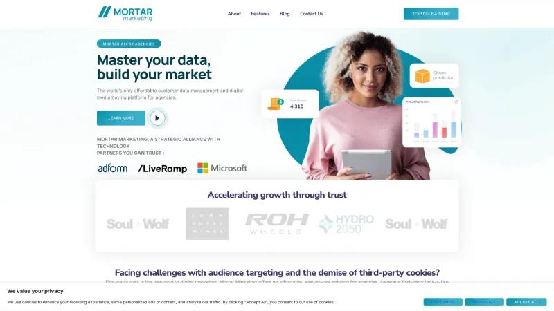 Homepage of Mortar