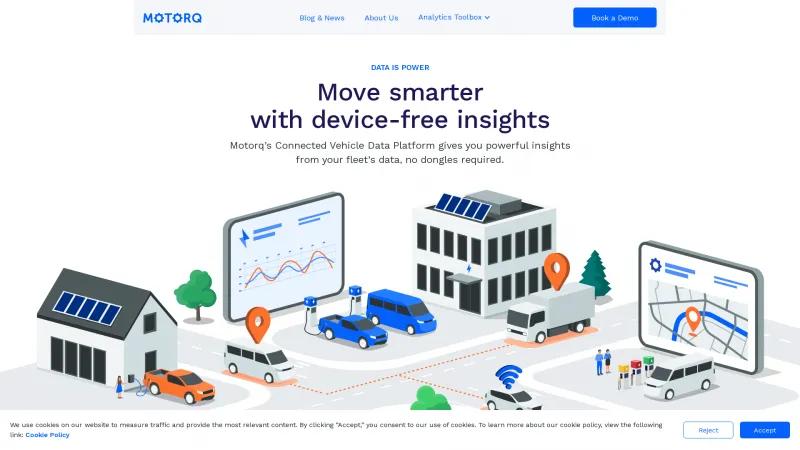 Homepage of Motorq