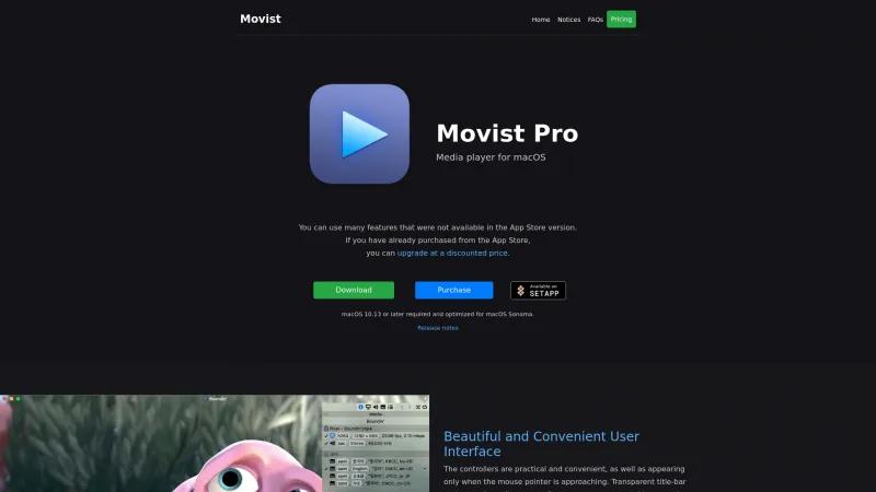 Homepage of Movist