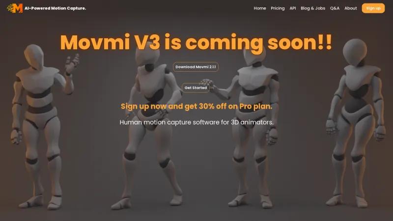 Homepage of Movmi