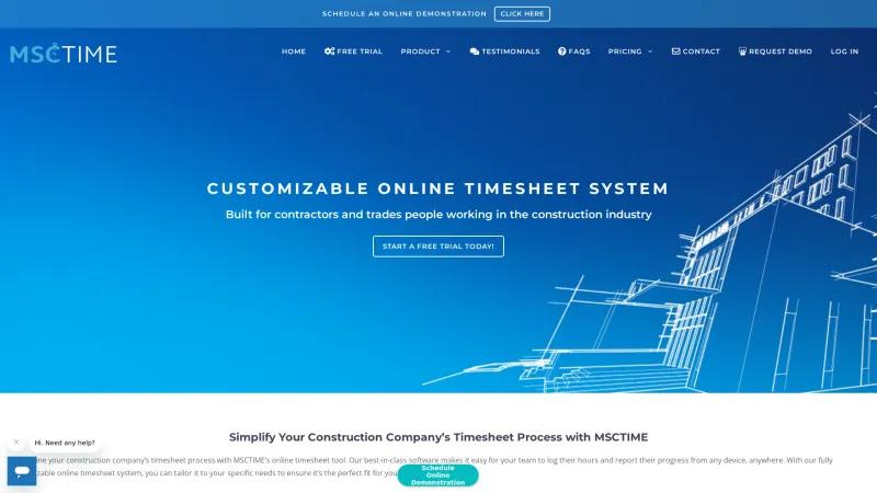 Homepage of MSCTIME