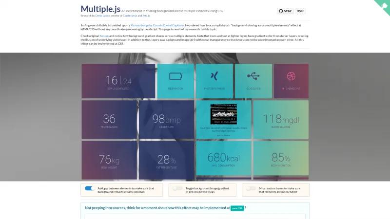 Homepage of Multiple.js