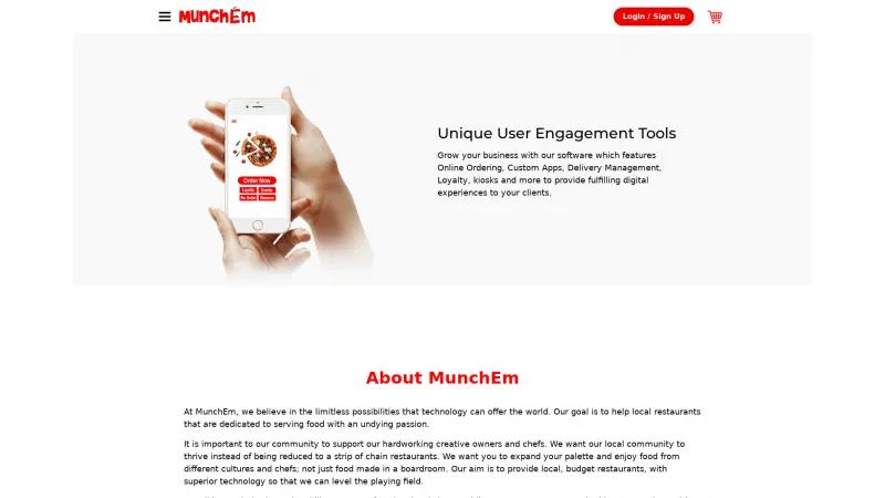 Homepage of MunchEm