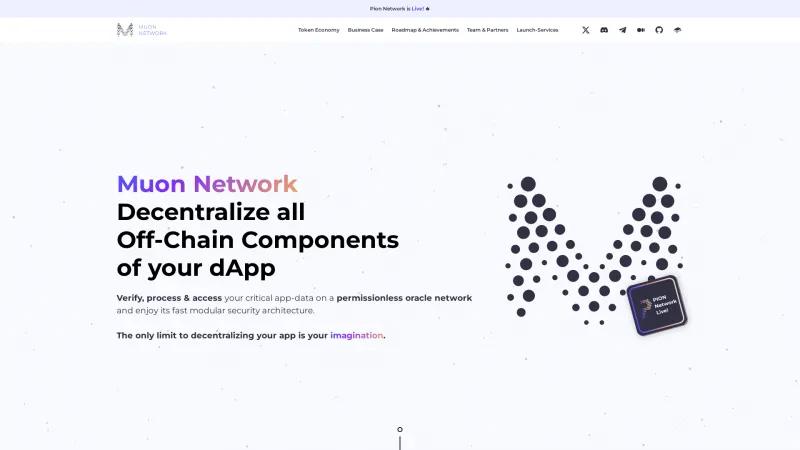 Homepage of Muon Network