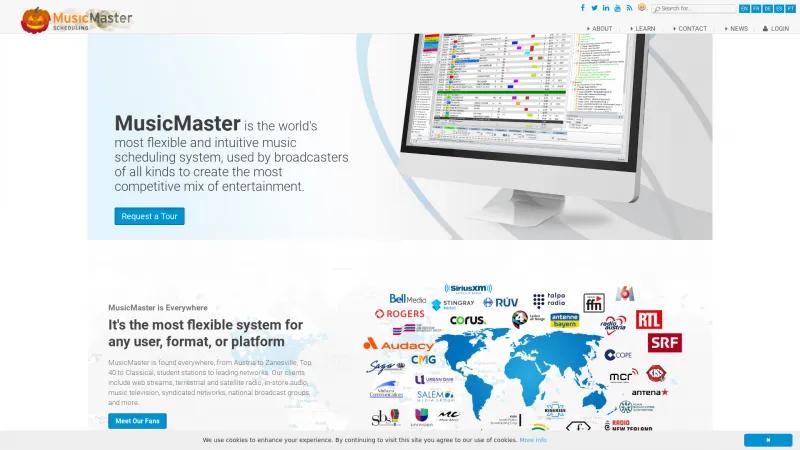 Homepage of MusicMaster