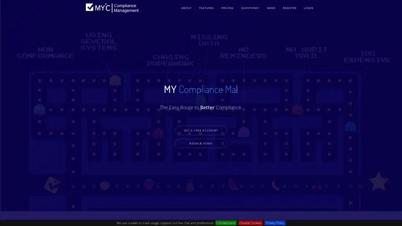 Homepage of MY Compliance Management