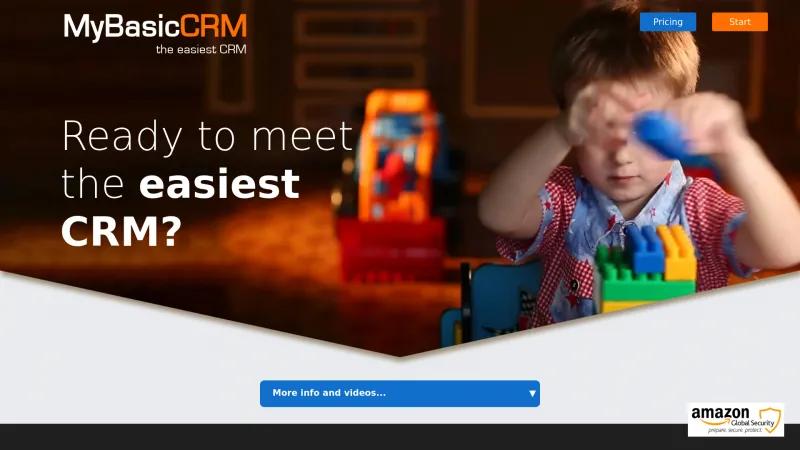 Homepage of MyBasicCRM