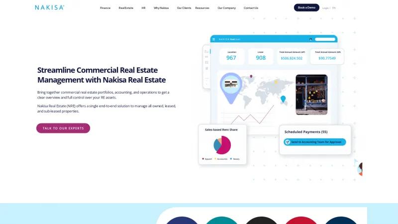 Homepage of Nakisa Real Estate