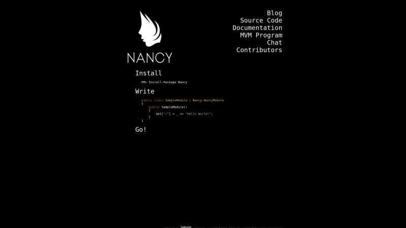 Homepage of Nancy