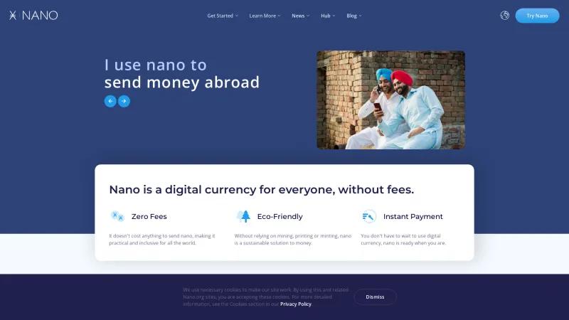 Homepage of Nano