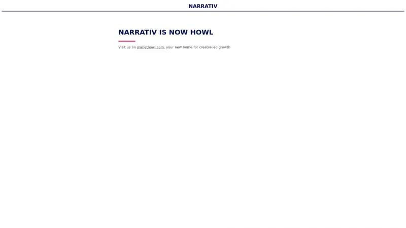 Homepage of Narrativ