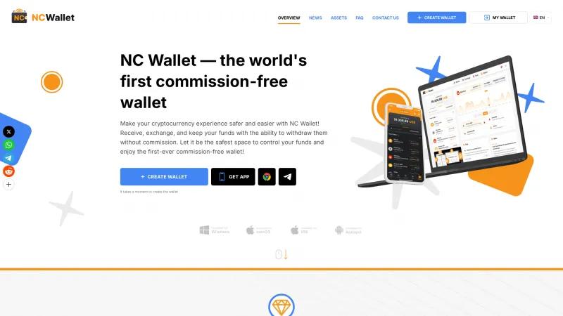 Homepage of NC Wallet