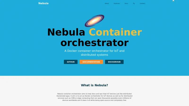 Homepage of Nebula Container Orchestrator