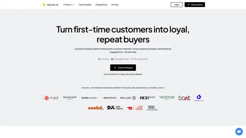 Homepage of Nector