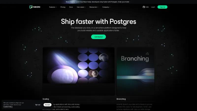 Homepage of Neon