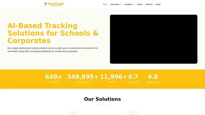 Homepage of NeoTrack