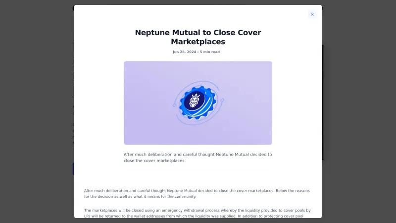 Homepage of Neptune Mutual