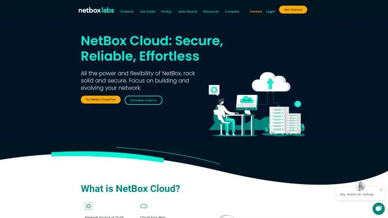 Homepage of Netbox Cloud