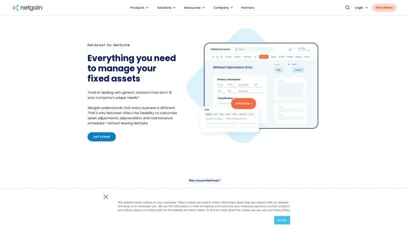 Homepage of NetAsset