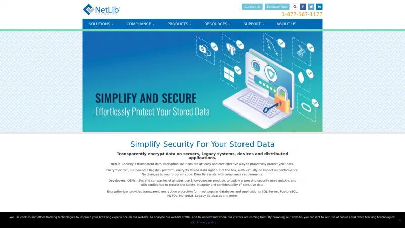 Homepage of NetLib Encryptionizer