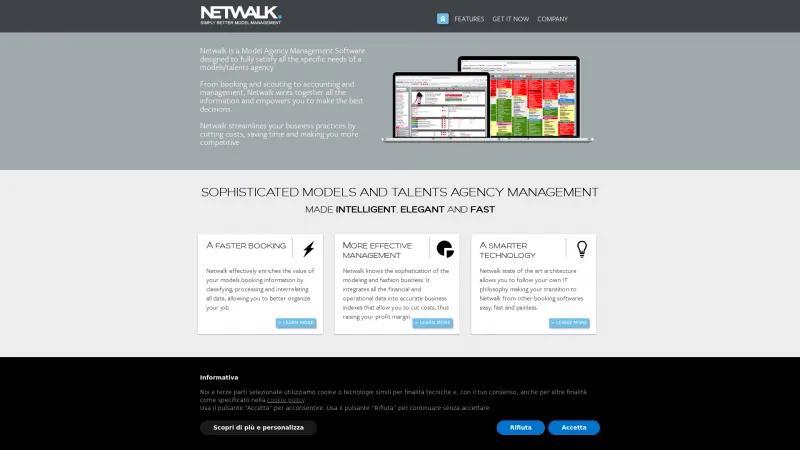 Homepage of Netwalk