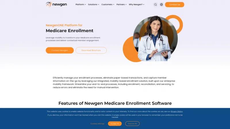 Homepage of Newgen Medicare Enrollment