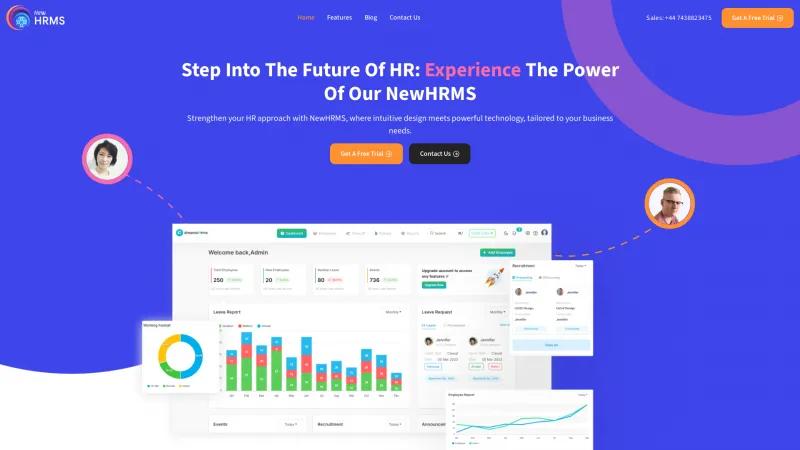 Homepage of NewHRMS