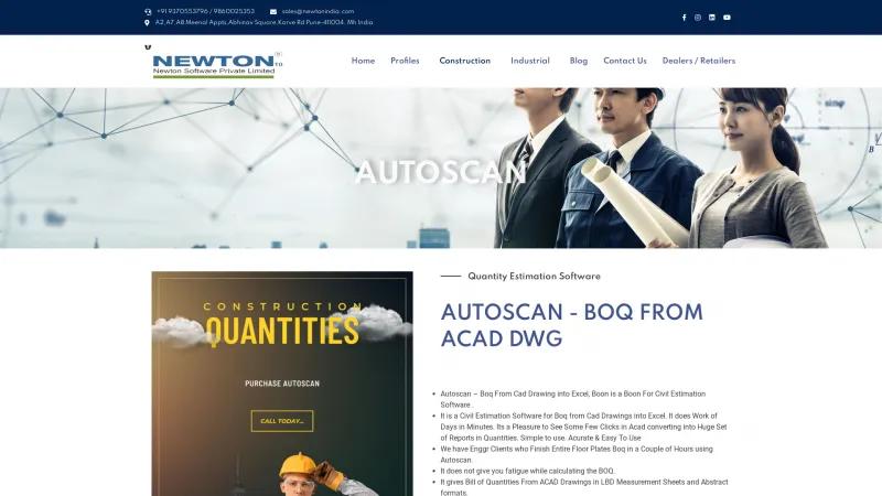 Homepage of AutoScan