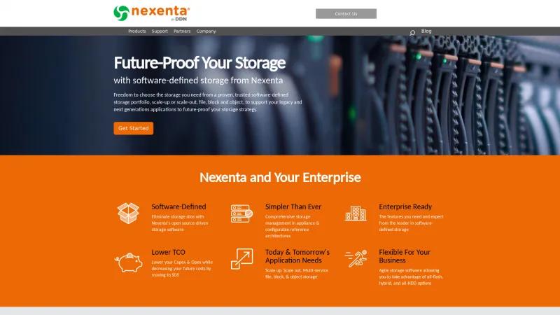 Homepage of Nexenta