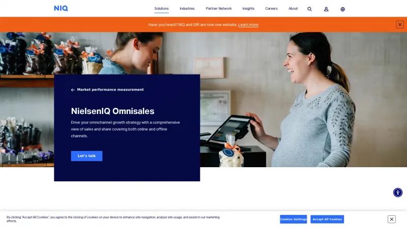 Homepage of NielsenIQ Omnisales