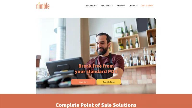 Homepage of Nimble