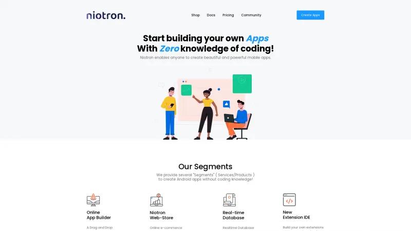 Homepage of Niotron