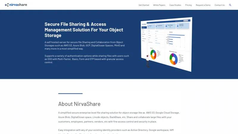 Homepage of NirvaShare