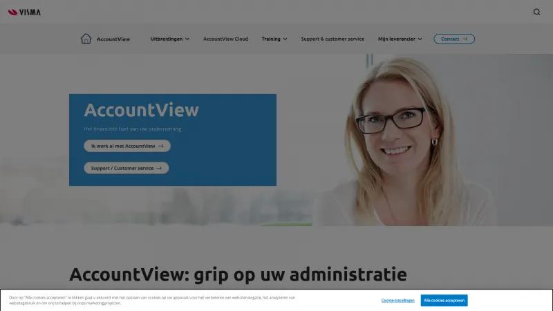 Homepage of AccountView