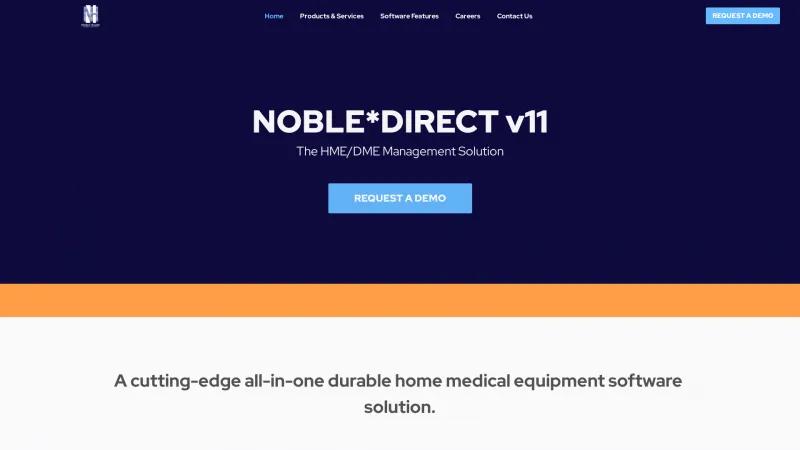 Homepage of Noble*Direct Billing